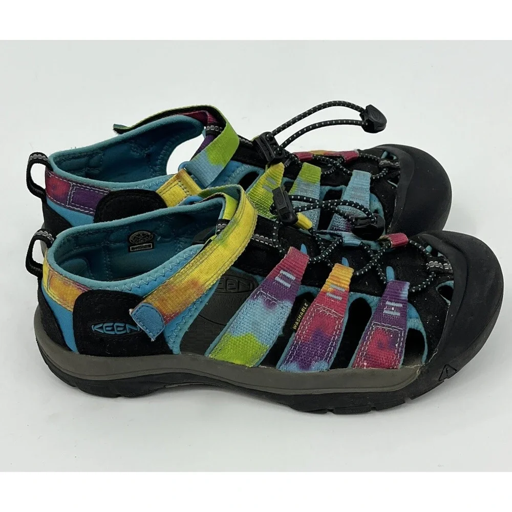 Keen Newport H2 Sandals Youth Size 5 EU 37 Retro Tie Dye Multicolor Water Hiking